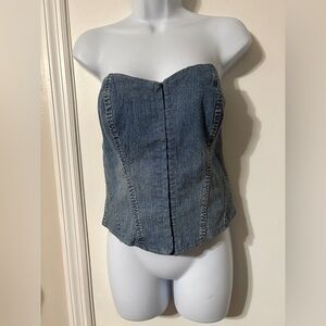 Y2K Blue Pointe Jeans Denim Corset size medium